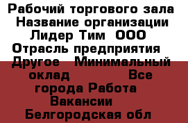 Рабочий торгового зала › Название организации ­ Лидер Тим, ООО › Отрасль предприятия ­ Другое › Минимальный оклад ­ 16 700 - Все города Работа » Вакансии   . Белгородская обл.